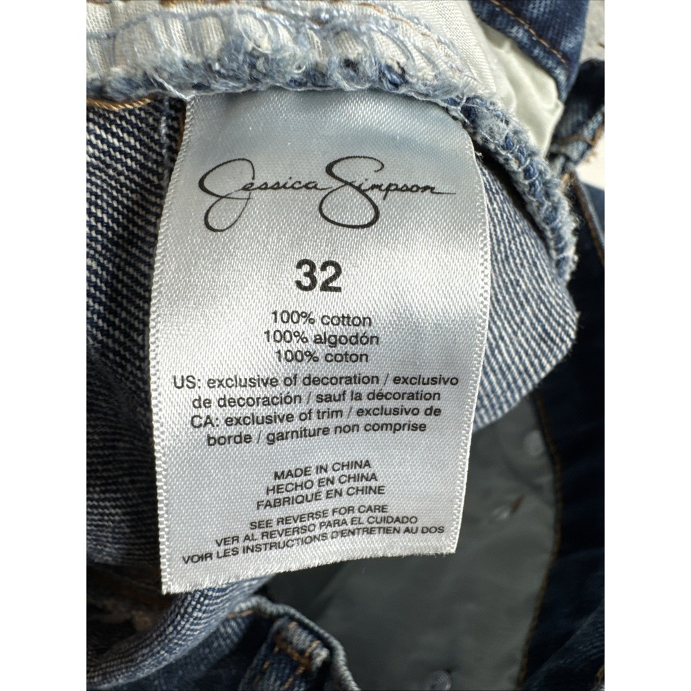 Jessica Simpson NWT Women's 32 Sweet Slouchy Blue Denim Relaxed Distressed - Picture 9 of 9